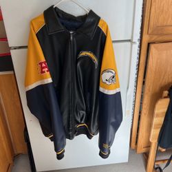 San Diego Chargers Leather Jacket Xxl