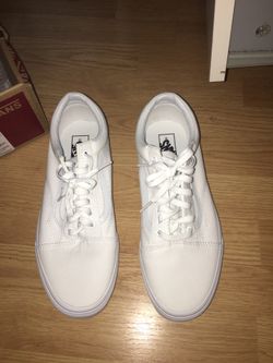 White Old Skool Vans