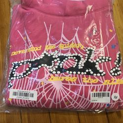 Brand New Sp5der Pink Hoodie 