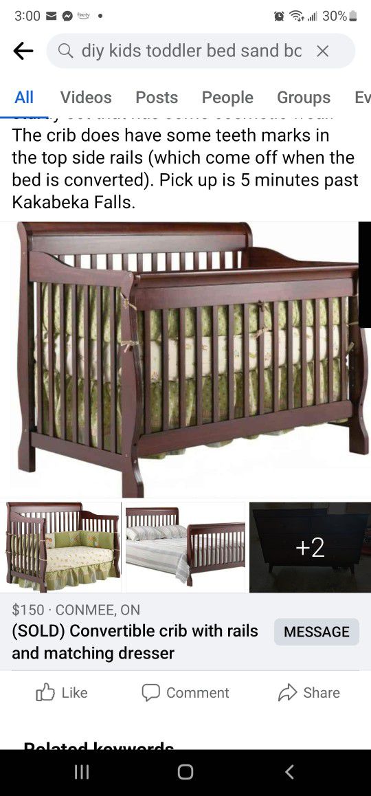 Crib/toddler/twin Bed GREAT Condition