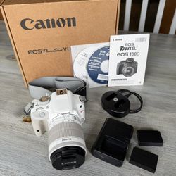 Canon EOS Rebel SL1 18.0MP Digital SLR Camera - White with EF-S 18-55mm STM Lens