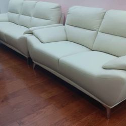 Limited time. Valencia cream color sofa and loveseat set $599. Easy finance option. Same day delivery.