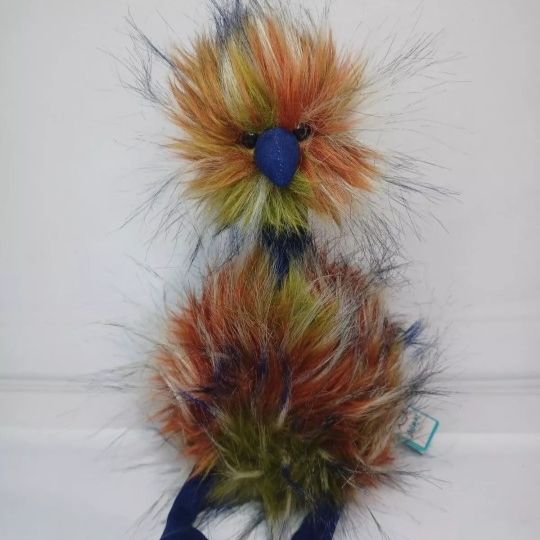 Jellycat Plush London Spiced Pompom Ostrich Bird Stuffed Animal