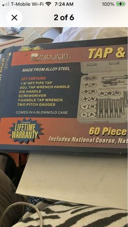 Pittsburgh Tap And Die Set Brand New