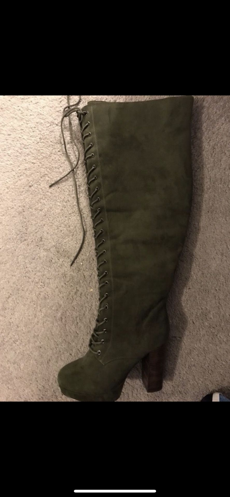 Olive green thigh high torrid boots size 9 - wide leg