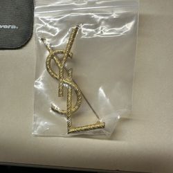 Y-S-L Brooch Gold Color