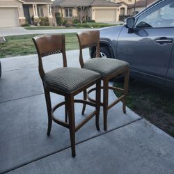 Sillas Para Barra En Buen Estado De Madera Fina