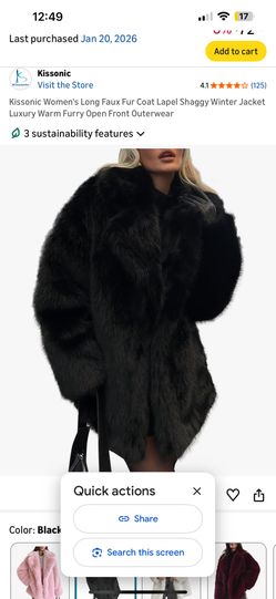 Black Faux Fur Coat 