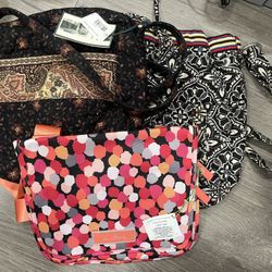 Lot 3 Vera Bradley 2 NWT Crossbody Shoulder Bag Travel Pixie Confetti Mom’s Day