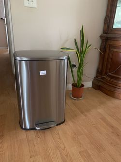 New Large Stainless Steel Trash Can