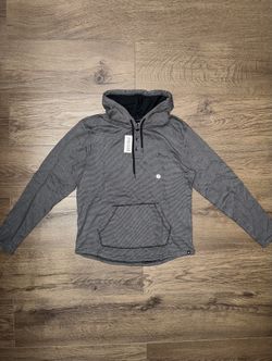 Gray/Black Hurley Striped Henley Hoodie