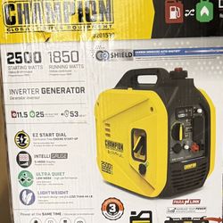 Champion Power Equipment 2500/1850-Watt Recoil Start Gasoline/Propane Powered Dual Fuel Inverter Generator with Quiet Technology and CO Shield