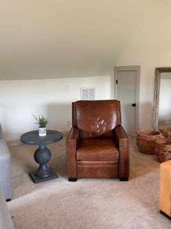 Genuine leather recliner