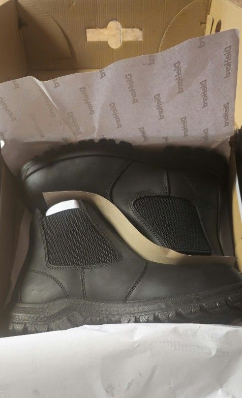 DieHard Polara Black Pull-On Work Boots – Composite Toe, Size 12