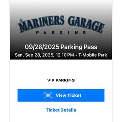 Mariners VIP Parking 9/28