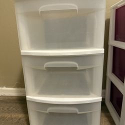 Plastic 3 Drawer Storage 