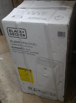 BLACK+DECKER Portable Air Conditioner,14,000 BTU Cooling, 12,000 BTU Heating for Rooms up to 700 Sq. Ft., Smart AC Unit with Follow Me Remote, BPACT14