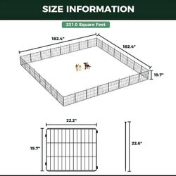 Pet Playpen, Expandable & Portable Design for Puppies and Small Dogs, 20-inch 32 Panels