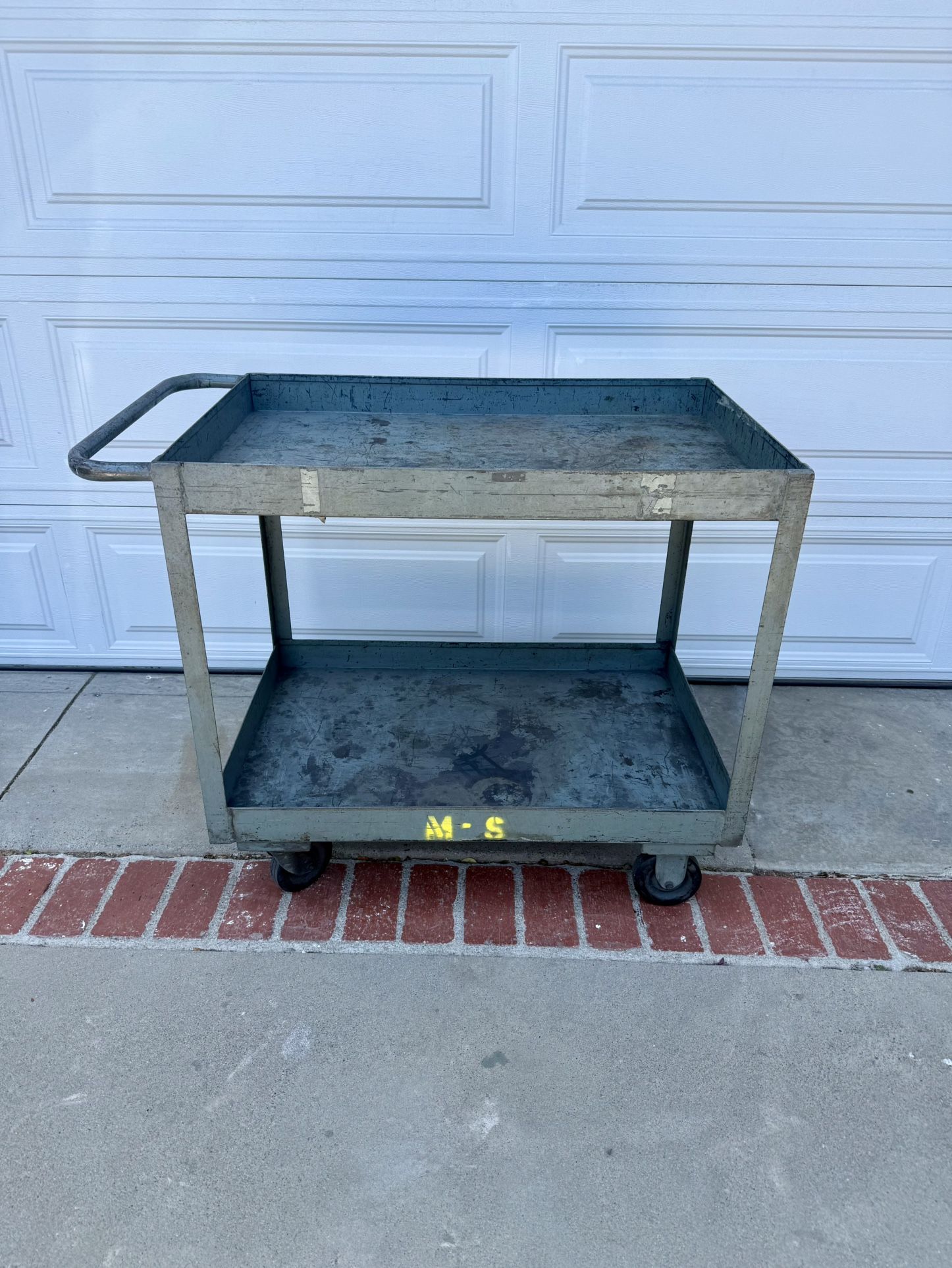 Vintage Heavy Duty Industrial Metal Cart