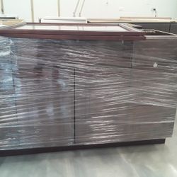 60 Inches  Cherry Bathroom vanity  And Mirror 