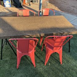 Retro Cork Table And Chairs 