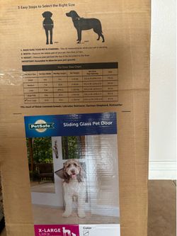 Dog Door X Large Pet Safe Dog Door for Sliding  Glass Door