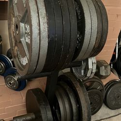 Olympic and bumper plate weights 