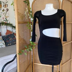 Black Mini Cutout Dress 