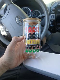 Juneteenth Glass Cups  $5