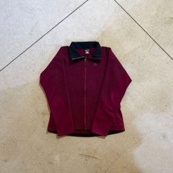 Nike ACG Burgundy Full Zip Fleece Jacket Outdoor Hiking Y2K Gorpcore