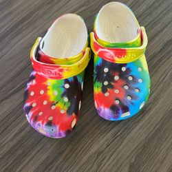 Classic Tie Dye crocs Size 5 