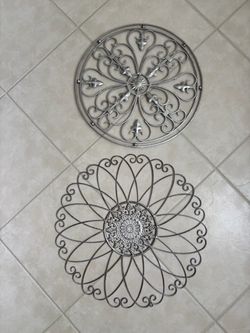 Both for $40.00 Wall Hangings METAL Silver