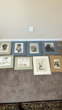 Various charcoal/pencil originals $ 10 each