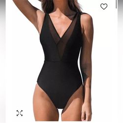 Black One Piece Bathing Suit 