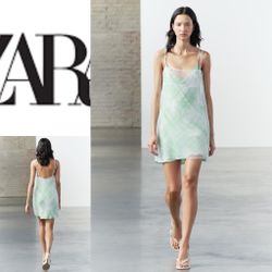 Mini organza dress zara discount