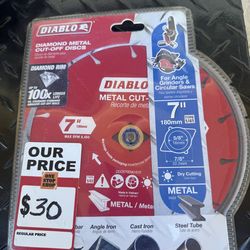 DIABLO 7 in. Diamond Wheel for Metal Cutting Store SKU# 1002-451-269