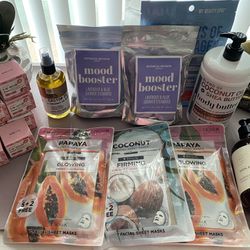 Variety of Bath and Beauty Products