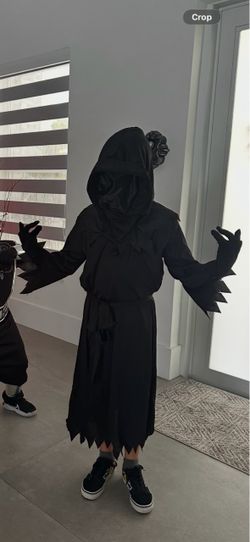 Kids Black Grim Reaper Halloween Costume