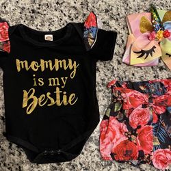 5 Complete 3-6 Months Girl Outfits