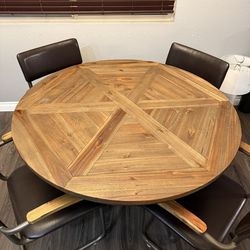 Custom Wooden Adjustable Height Table