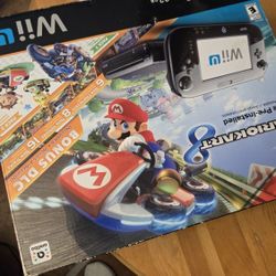Wii U With MARIO KART 3 CONTROLLERS