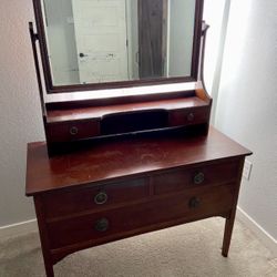 Antique Robson And Son Wooden Vanity 