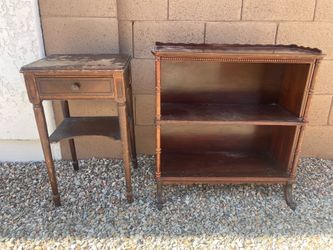 Side Table and Bookshelf