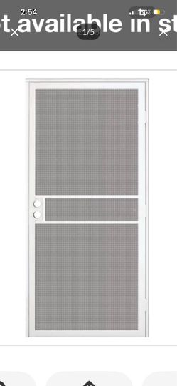 ClearGuard 36 in. x 80 in. Universal White Surface Mount Steel Security Door with Meshtec Screen