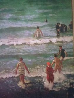 Art: "Bathers Dieppe" by Walter Richard Hughes 1909