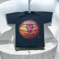 Chicago Bulls vintage 90s NBA single stitch tee nba 