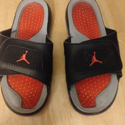 Nike Air Jordan Hydro 4 Bred Slide Black Cement Size 11