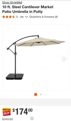 10' Offset Patio Umbrella