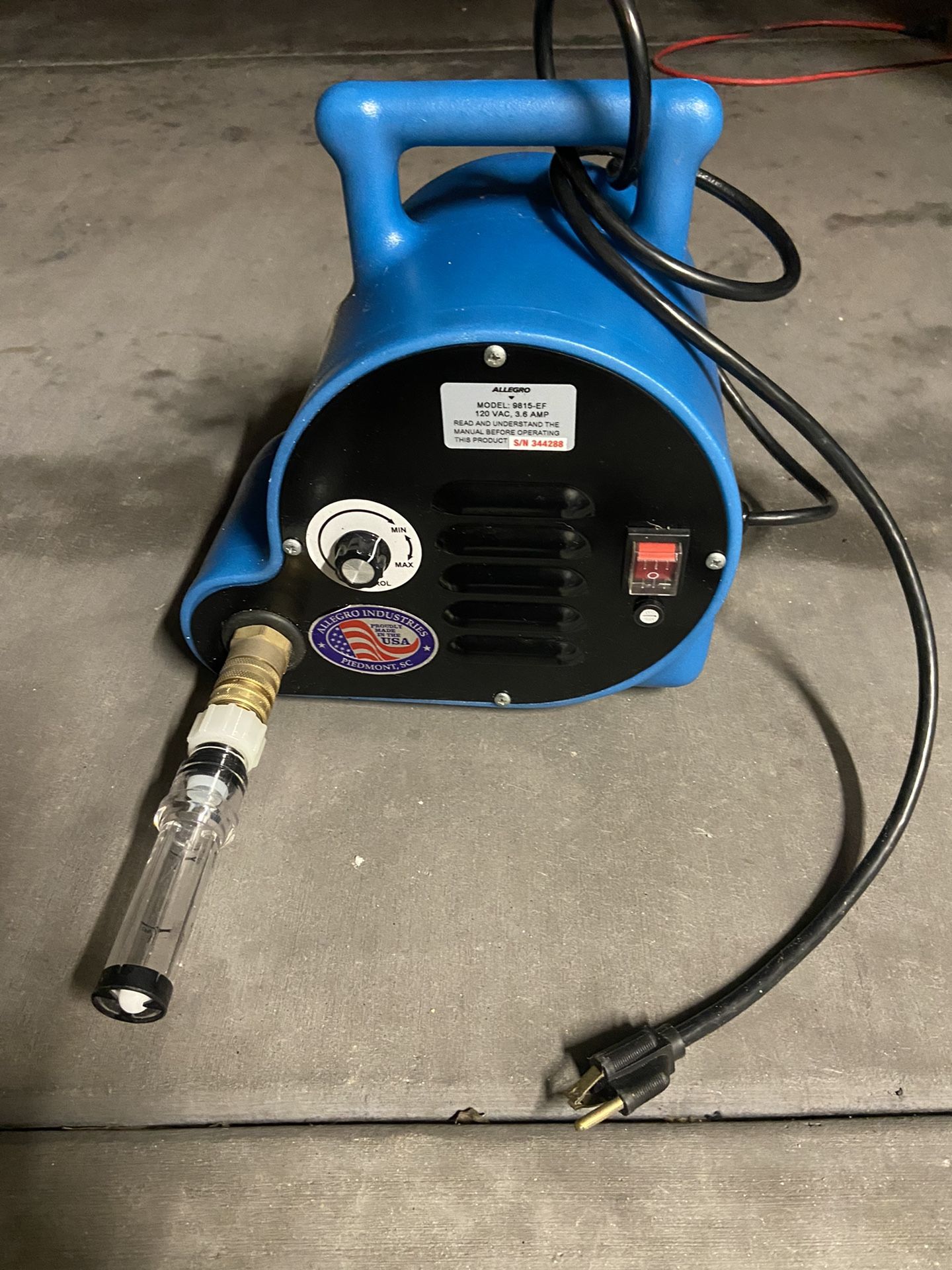Allegro Breathing Air Blower w/ EF Couplers