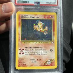 Pokemon Blaine’s Moltres  PSA8
